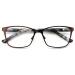 V.W.E. Women Fashion Stainless Steel Reading Glasses Frame Clear Lens Metal Reader Brown 2.75 x