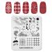 KADS Nail Art Stamping Plates Set Image Template Stencils Pattern with Stamping Plates Holder Case Organizer (CN022)