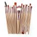 Lorenlli 15Pcs/Kit Makeup Brushes Set Eyelash Lip Foundation Powder Eyeshadow Brow Eyeliner Cosmetic Make Up Brush Beauty Tool