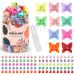 ADRIONE Colorful Mini Butterfly Hair Clips 100 Pack Butterfly Clips for Hair 90s Baby Hair Clips for infant fine hair Toddler Hair Clips for Fine Hair Mini Butterfly Hair Clips for Girls Bangs