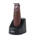 Oster Professional Cordless Hair Trimmer with Rechargeable Battery and Ergonomic Design T-Finisher T-Blade Trimmer Burgundy Burgundy 7 Piece Set