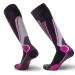 Pure Athlete High Performance Wool Ski Socks - Thermal Warm Merino Wool OTC Sock, Men Women 1 Pair - Black/Grey/Neon Pink Small