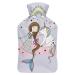 Hot Water Bottle With Lid Unicorn And Mermaid Rubber Hot Water Bag For Pain Relief Cramps Foot Warmer Hot And Cold Therapy