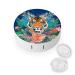 Contact Lens Case Tropical Tiger Print Portable Travel Contact Lens Box Contact Lens Storage Box