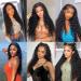 24 Inch Deep Wave Lace Front Wig for Black Women - HD Transparent Curly Human Hair Wig - 180% Density Brazilian Deep Curly Frontal Wig with Baby Hair - Buy Online on GoSupps.com