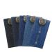 Johnson & Smith Waistband Extenders Button Extender for Pants | Denim Material | Pack of 5 Shades | Premium Metal Buttons | 2 Button Holes | Button Extender for Jeans
