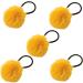 scyca Hair Bobbles Ponytail Holder with Ball - Colourful Pompom Hair Bobbles for Women | Fashionable Hair Ties for Women and Girls Versatile Ponytail Holder for Dating Parties Turmeric - Buy Online on GoSupps.com