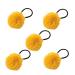 Hairband for Girls - Girls' Colorful Pompom Hair Ring Ties | Chic Pompom Hair Rope for Ponytail Fashionable Girls Hair Accessories for Daughter Sister turmeric