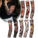 Temporary Tattoo Sleeves for Men 8pcs Fake Tattoos Arts Temporary Fake Slip On Tattoo Sunscreen Arm Sleeves Body Art Stockings Protector Crown Heart Skull Rose Unisex Stretchable Cosplay Accessories