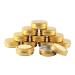 Basic packing 24 pieces 30ml Gold Empty Aluminum jar with screw cap aluminum dose Aluminum screw boxes of Cerz dose of cosmetic cans tin cans with 24 pieces 35mm sticker