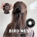 Tobatoba Bun Maker Clip Set - 3 Pcs Bird Nest Hair Clips for Women | Ponytail Holder, Curling Iron, Hair Claw Clamps | Hair Accessories in Black & Tortoise Shell Brown - Buy Online on GoSupps.com