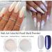 7PCS White Pearl Chrome Nail Powder Set - Metallic Mirror Glitter & Aurora Shimmer for Stunning Nail Art - Buy Online on GoSupps.com