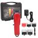 Hair Clipper Rechargeable Electric Carving Hair Trimmer Men Hair Cutting Tool US Plug 100 240V (Red)
