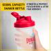 Everlast FIT 600ML Shaker Bottle - Leak Proof - Shaker Bottle with Spiral Whisk Blender Ball BPA/DEHP-Free Easy to Clean Perfect for Mixing Protein shakes. (RED) - Buy Online on GoSupps.com