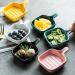 Fruit TrayCeramic Small Fruit Plate Snack Plate with Handle Mini Plate Porcelain Kitchen Tableware Kitchenware (Color : Yellow) - Buy Online on GoSupps.com