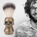 Buy Skull Beard Brush & Shaving Brush Set for Men - Perfect Gifts for Beauty Tools Hair Salons & Bald Beards (2 Pcs Black Golden) - International Shipping Available - Buy Online on GoSupps.com