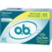 Buy o.b. Non-Applicator Tampons - Unscented Regular 40ct | Fast International Shipping - Buy Online on GoSupps.com