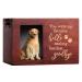 Pet Memorial Urns for Dog or Cat Ashes, Wooden Personalized Funeral Cremation Urn with Photo Frame, Memorial Keepsake Memory Box with Black Flannel as Lining, Loss Pet Memorial Remembrance Gift Large - Capacity 90 Cubic Inches