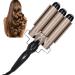 KUIKUI Three Barrel Curling Iron Wand for Effortless S-Shaped Waves - Adjustable Hair Curler Waver Crimper Hair Styling Tool - Buy Online on GoSupps.com
