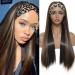 24 Nice One Straight Headband Wig for Women - Black/Brown Highlights - Heat Resistant Synthetic Half Wig - Buy Online on GoSupps.com