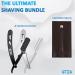 Cut Throat Razor Kit by GTEX - 2 Straight Razor with Leather Pouch - Matte Black and Silver Cutthroat Razors Men - Professional Barber Razor - Shaving Razor Beard Razors Silver and Black - Buy Online on GoSupps.com