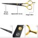 Glamified 7 inch Black Professional Hairdressing Barber Scissors Shears - Professional Hairdressing Scissors Hair Scissor for Hairdressers Barbers Stainless Steel - Hair Cutting Shears - Buy Online on GoSupps.com