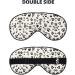 Bone and Paw Print Double-Sided Sleep Eye Mask | Soft Blindfold with Adjustable Strap | Light Blocking Black - Comfort for Travel & Sleep - Buy Online on GoSupps.com