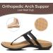 Orthotic Arch Support Flip Flops for Women - Black, Size 6.5 - Athlefit Comfortable Orthopedic Sandals - Buy Online on GoSupps.com