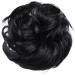 Large Updo Messy Bun Hair Extension Wavy With Elastic Rubber Band 80G Synthetic Thick Chignon Donut Ponytail Hairpiece For Women Dark Black 7 Inch (Pack of 1) Dark Black - Buy Online on GoSupps.com
