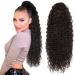Drawstring Ponytail Extension 24 inch Long Curly Ponytail Hair Extension Synthetic Hairpiece for Women(4# 24 inch) 24inch-4#