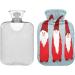 Buy Scandinavian Snowflake Hot Water Bottle - 2L Soft Fleece Cover for Hot & Cold Compress - International Shipping Available - Buy Online on GoSupps.com