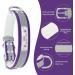 Senristar Personalized Reflective Leather Dog Collar with Engraved Name Tape - Custom Collars for Small Medium Large Dogs & Cats - XL 3.0 cm Width 45-55 cm Neck - Violet - Buy Online on GoSupps.com