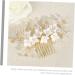 Housoutil Bridal Comb Hair Gems for Women Bridal Hair Side Comb Bride Hair Accessory Bridal Flower Hair Comb Bride Headpiece Hair Accessories for Women Pearl Beautiful Miss Ceramic Flower - Buy Online on GoSupps.com