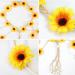 Sucrain Flower Hippie Headband Set - 4pcs Bohemian Sunflower Hair Accessories (2 Yellow 2 White) - Buy Online on GoSupps.com