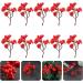 HOMSFOU 10pcs Artificial Red Fruit Wreath Decor Dry Flowers for Decoration Christmas Home Decor Floral Arrangement Supplies Christmas Decor Artificial Plants Stems Bouquet Plastic Berry - Buy Online on GoSupps.com