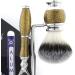 Men's Shaving Kit - 5 Edge Razor Synthetic Badger Hair Brush Bowl Soap & Stand | Perfect Gift for Men - International Shipping Available - Buy Online on GoSupps.com