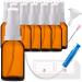 Handsunity 15ml-12Stk spray glass bottle-pharmacy amber glass bottle set with white atomizer glass spray bottle made of brown las including 29 accessories 15ml-12 pieces White cap