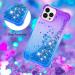 Buy Tivenfezk Nadoli Glitter Drive Sand Shell for iPhone 15 Pro Max - Shockproof Gradient Waterfall Case Liquid Transparent Bumper Cover in Violet Blue - Buy Online on GoSupps.com