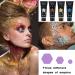 Gl-Turelifes Face Body Glitter Gel Sequins for Eyes Lips Hair Nail Face and Body - Mermaid Flakes Chunky Glitter Festival Accessory 30ml (#06 Red) - Buy Online on GoSupps.com