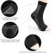 Haqatr 4 Pairs Neuropathy Socks Compression for Plantar Fasciitis Relief - Ankle Support Brace - Breathable Neuro Socks for Women Men - Black+White - Buy Online on GoSupps.com