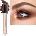 2 in 1 Brown Eyeshadow Stick  Cream Smooth Glitter Shimmer Eyeshadow Pencil  Hypoallergenic Waterproof Long Lasting Eye Shadow Highlighter Stick  Single Eye Liner Pen Create High-Impact Multi-Dimensional Eyes Look (Brigh...