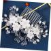 Angoily Bridal Headwear Bridal Hair Decor Hanfu Hair Accessories Flower Girl Hair Accessory Flower Hair Accessories Party Supply Tiara Bride Comb Abs Imitation Pearl Rhinestones - Buy Online on GoSupps.com