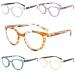 Yuluki 5 Pack Reading Glasses Blue Light Blocking for Women,Stylish Ladies Computer Readers with Spring Hings,Anti Glare/Eyestrain Eyeglasses 4.0 Mix 4.0 x
