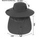 UPF 50+ Dark Gray Sun Hat with Neck Flap for Men and Women - Waterproof, Breathable Wide Brim Cap - Buy Online on GoSupps.com