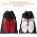 24 Pack Portable Shoe Bags for Travel - Large Storage Organizer with Clear Window and Drawstring - Men and Women's Black Shoes Pouch - Buy Online on GoSupps.com