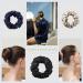 ZIMASILK 100% Mulberry Silk Hair Scrunchies - 3 Pack Black | Gentle Elastic Hair Bands for Women and Girls - Buy Online on GoSupps.com