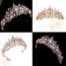 Bogoro Qazuwa Krone Tiara - Elegant Wedding Crown with Crystals | Princess Tiara for Brides & Cosplay | Ros gold Party Gift - Buy Online on GoSupps.com