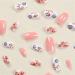 Rosarden Almond Medium Long False Nails - French Tip Fake Nails Christmas Cartoon False Nails with Glue Stickers Oval Acrylic Full Cover Glue on Nails for Women and Girls - Buy Online on GoSupps.com