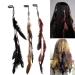 Feather Hair Clips Boho Headband Wig Beaded Feather Headdress Hair Extensions Handmade Hair Clip Girl Hair Accessories for Women Lady