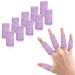 Finger Compression Sleeves Support Finger Sleeve Protectors Cots Thumb Brace for Trigger Finger Arthritis Swelling Basketball Sport One Size Light Purple 10